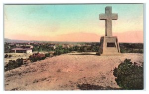 SANTA FE, New Mexico NM ~ Handcolored CROSS OF THE FRANCISCANS   Postcard