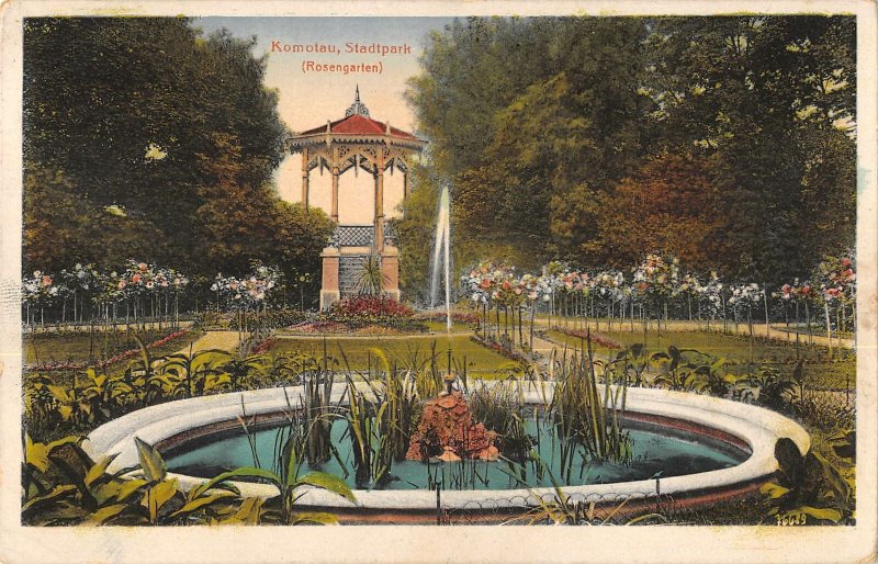 US3157 Czech Republic Komotau Stadtpark Rosengarten Fountain Garden Chomutov