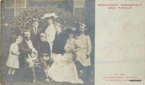 C-1905 President Roosevelt Family Rotograph Undivided RPPC Real Photo 4061