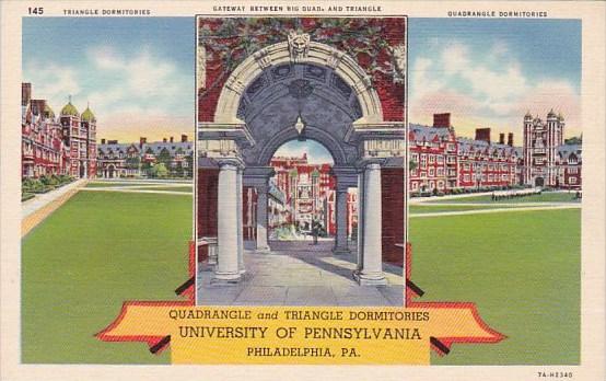 Pennsylvania Philadelphia Quadrangle And Triangle Dormitories Univeristy Of P...