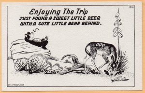 13428 Comic Dude Larsen Card - Enjoying the Trip 1949