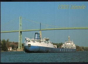 Bulk Carrier John A France Misener Lines passing American Span the1000 Islands