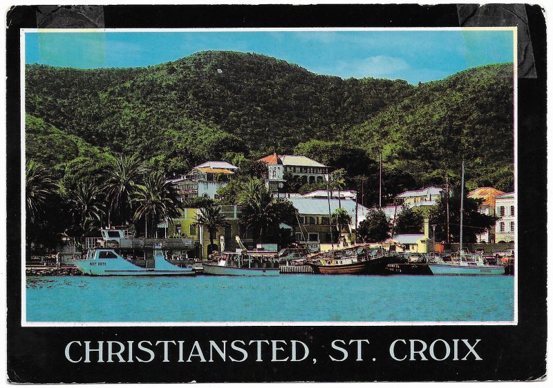 US  Used.  Christiansted, St. Croix, Virgin Islands. Stamp is Iceboat coil.