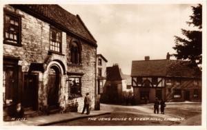 CPA AK JUDAICA The Jews House & Steep Hill, Lincoln (a1177)