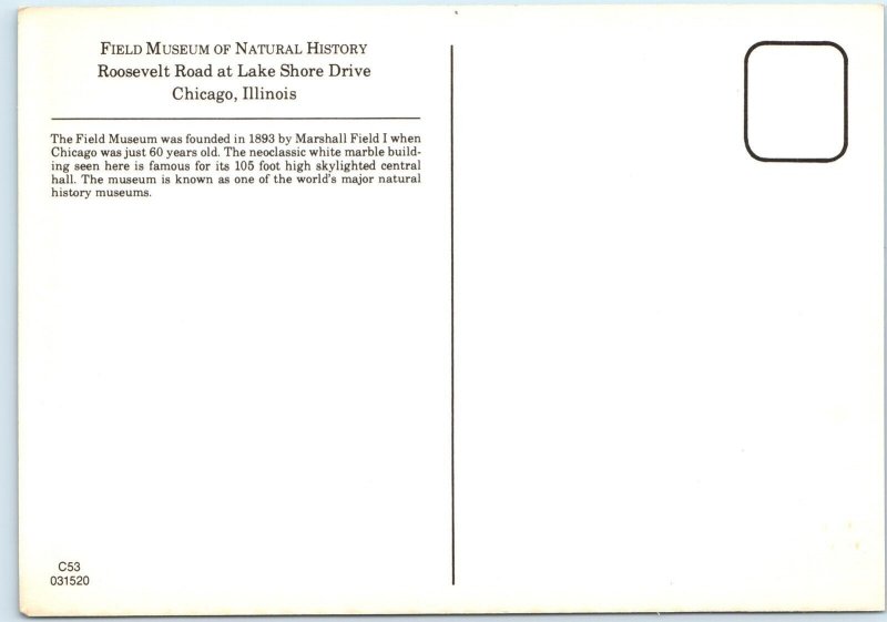c1970s Chicago, IL Field Museum Natural History Roosevelt Rd Lake Shore 4x6 M12