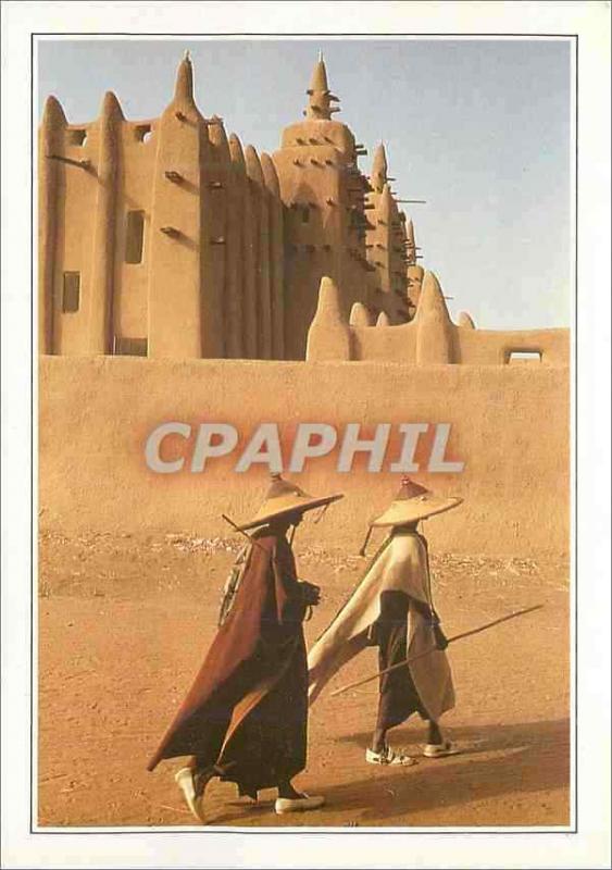  Modern Postcard Mali Djenne the mosque D clay