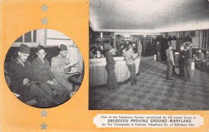 ABERDEEN PROVING GROUNDS BALTIMORE CITY MARYLAND MILITARY POSTCARD (c. 1940s)