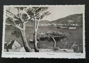 Mint Vintage Andraitx Majorca Spain Port Scene Real Photo Postcard