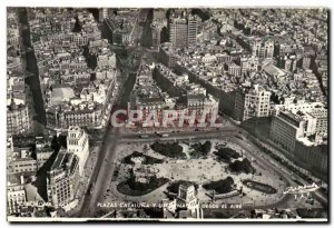 Old Postcard Barcelona Cataluna Plazas Y Desde El Aire