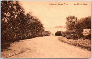 Edgewood Avenue Bridge New Haven Connecticut CT Highway Forest Trees Postcard