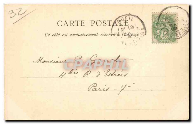 Old Postcard L & # 39eglise Rueil