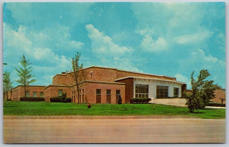 Vtg Mundelein Illinois IL Auditorium Carmel High School 1950s View Old Postcard