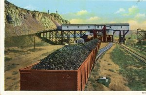 Postcard Early View of Coal Mining in Rock Springs, WY.    P5