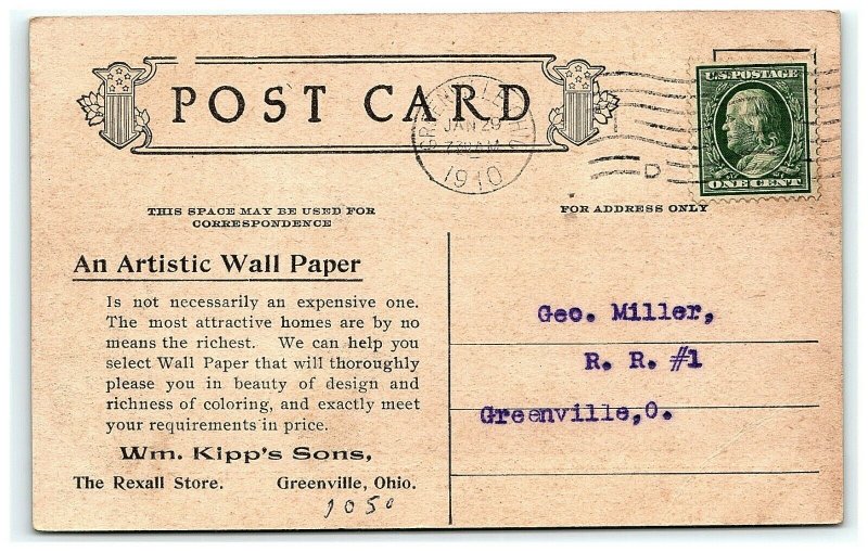 1910 Wall Postcard Paper S A Maxwell & Co Wm. Kipp's Sons Rexall