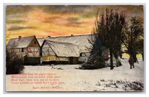 Winter Landscape Whittier Snow Bound Quote UNP DB Postcard Y9