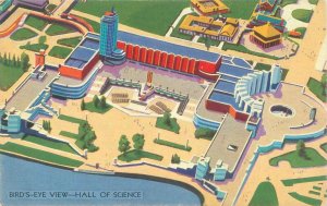 1933 Chicago Expo Hall of Science  Bird's Eye View Litho Postcard 135 Unbranded