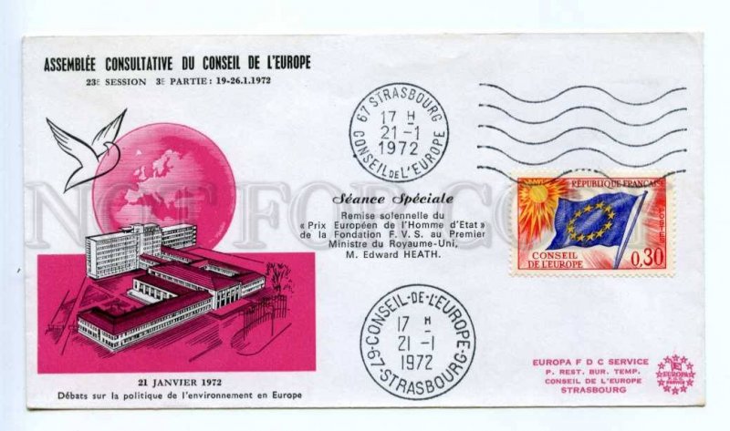 418444 FRANCE Council of Europe 1972 year Strasbourg European Parliament COVER