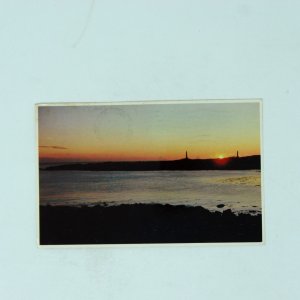 Twin Lights Loblolly Cove Rockport MA postcard Sunset Lighthouses