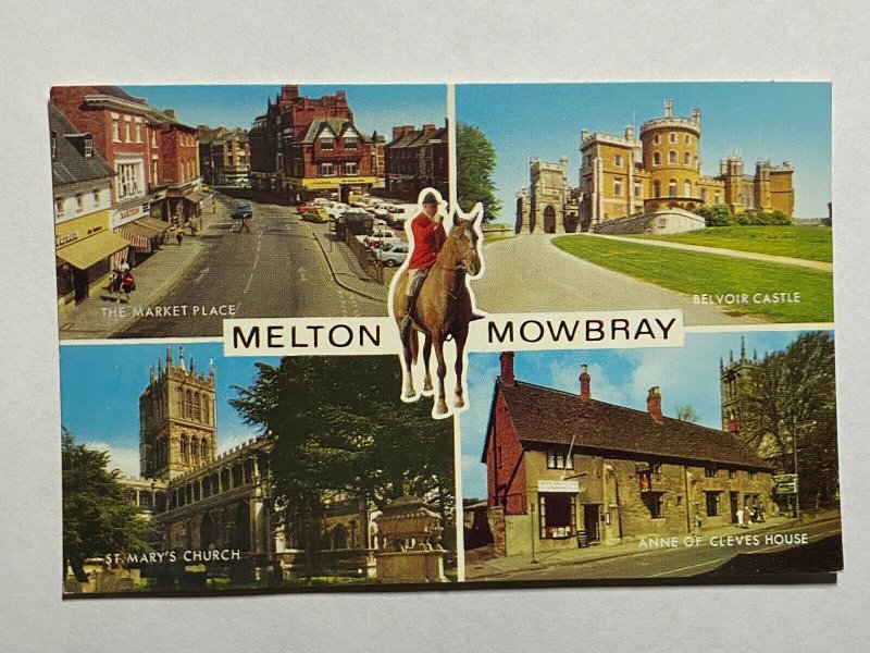 UNUSED MULTI VIEW PICTURE POSTCARD - MELTON MOWBRAY     (KK1627)