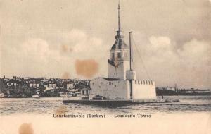 Constantinople Turkey Leanders Tower Scenic View Antique Postcard J74335