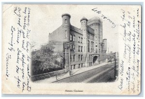 1907 View of Armory Cincinnati Ohio OH Milford OH Posted Antique Postcard