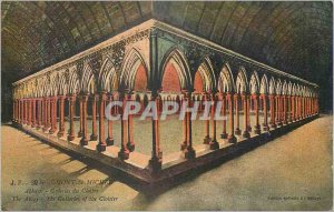 Old Postcard Mont Saint Michel abbey Galeries du Cloitre