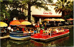 Vtg Casa Rio Mexican Restaurant on the San Antonio River Texas TX Postcard