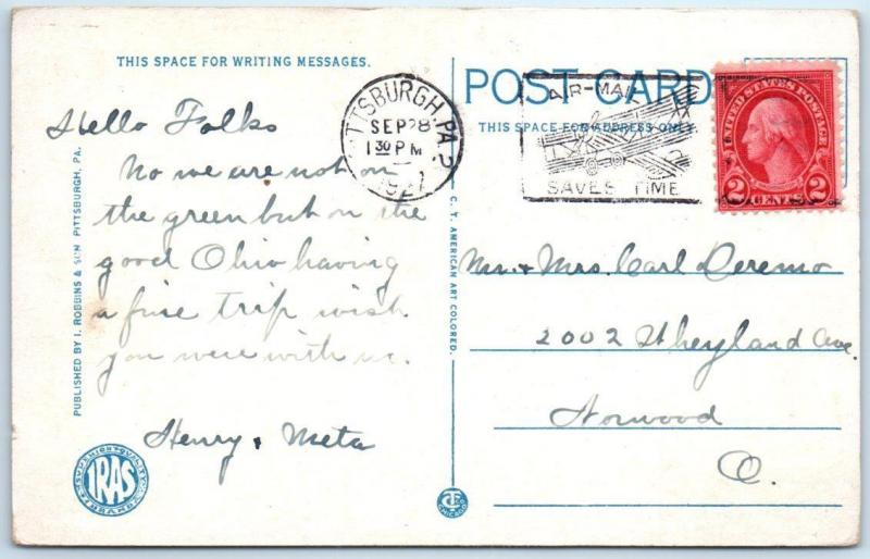 WHEELING, West Virginia WV   WHEELING COUNTRY CLUB  Golfers  1928?  Postcard