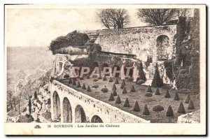 Old Postcard Gourdon The Jardins du Chateau