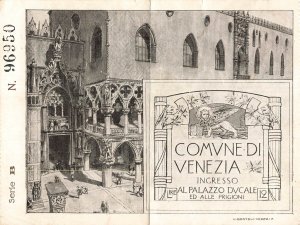 Entrance ticket to the Doge's Palace and prisons in Venice ITALY 1920/30