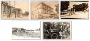 Lot Of 5 Early Unidentified Cuba Real Photo RPPC Postcards (LOT 4)