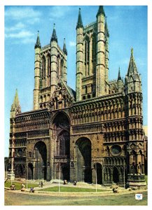 Postcard UK ENG Lincoln Cathedral West End