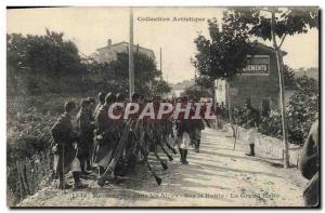 Old Postcard Fancy Army Maneuvers in the Alps On the road The big break