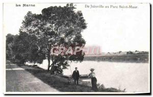 Old Postcard From La Marne Joinville to Saint Maur park