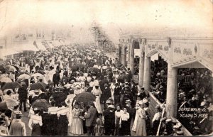 New Jersey Atlantic City Boardwalk and Young's Pier 1907