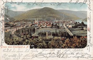 EBERBACH a N GERMANY~PANORAMA~1901 POSTCARD
