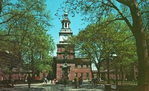 Vintage Postcard Independence Hall Bldg. Historic Spot Philadelphia Pennsylvania