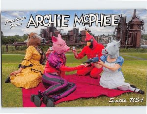 Postcard Archie McPhee Company Picnic at Gas Works Park Wallingford Seattle WA