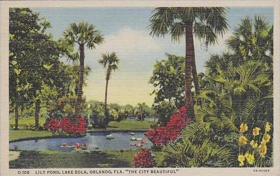 Florida Orlando Lily Pond Lake Eola The City Beautiful