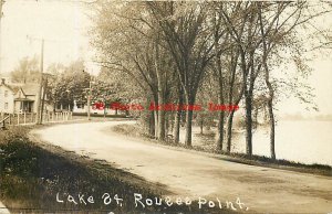 NY, Rouses Point, New York, RPPC, Lake, Houses, 1922 PM, Photo