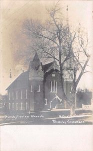 RPPC ALBIA, IOWA Presbyterian Church Alexander Photo Antique Postcard ca 1900s