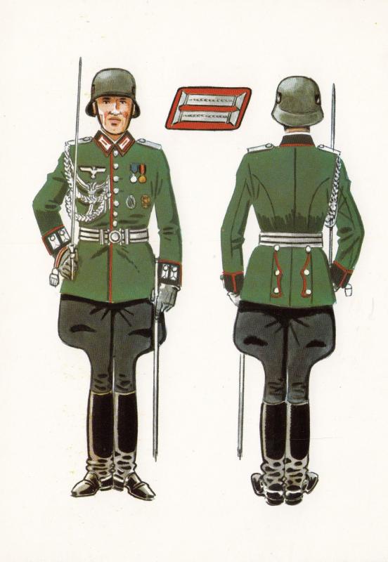 Italian WW2 Army Uniform De Parada Artilleria Oficial Postcard