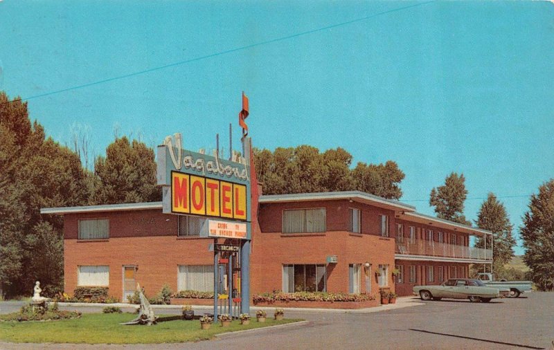 Evanston, WY Wyoming  VAGABOND MOTEL  Uinta County VINTAGE  Roadside  Postcard