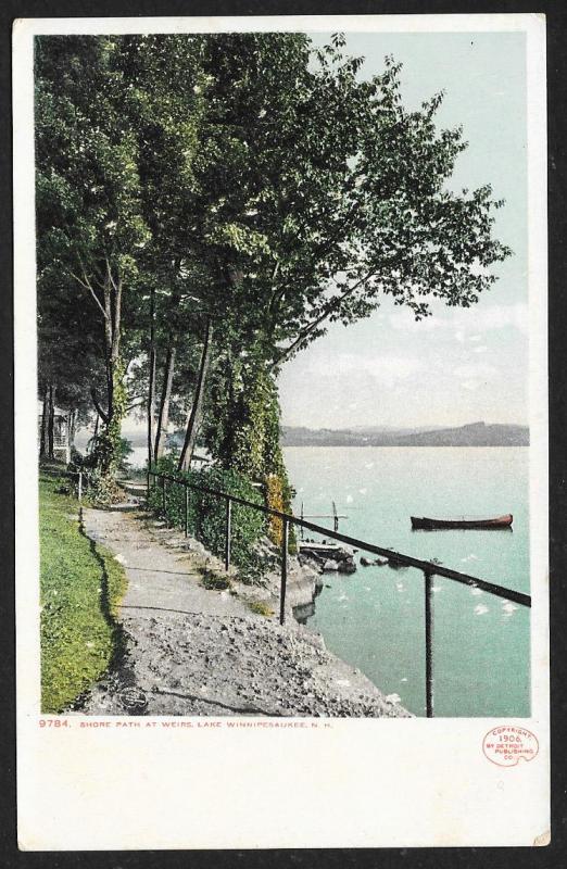 Shore Path Weirs Lake Winnipesaukee New Hampshire Unused c1910s