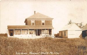 Prospect Harbor ME Ray's Store Dirt Street View 1912 Real Photo RPPC Postcard