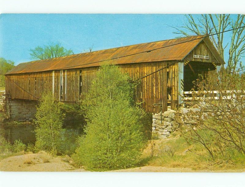 Postcards Slate Covered Bridge Swanzey New Hampshire # 848A