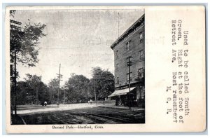1898 Barnard Park Store Exterior Hartford Connecticut Private Mailing Postcard