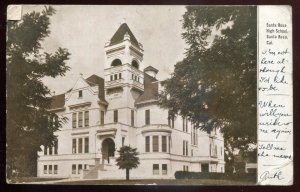 h2344 - SANTA ROSA California Postcard 1910 High School