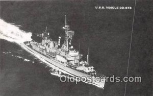 USS Vesole DD878 Unused 