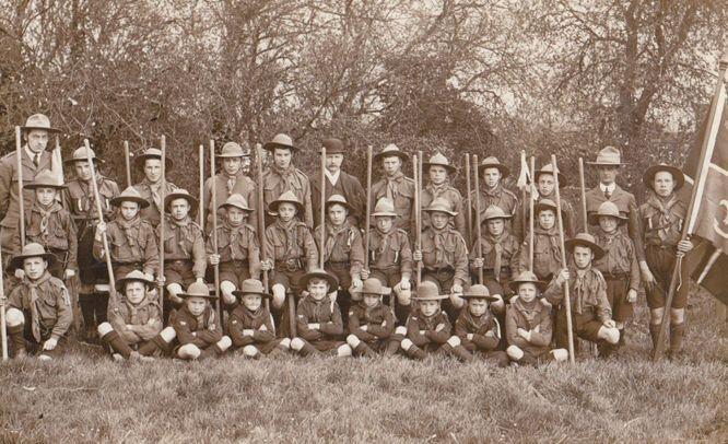 Berkshire Origin Antique Scouts Boy Scouting Real Photo Old Postcard